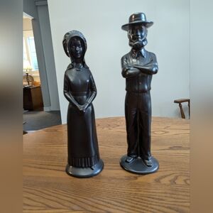 - Black Mennonite or Amish Ceramic Figurine. Man and woman. Vintage…